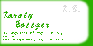 karoly bottger business card